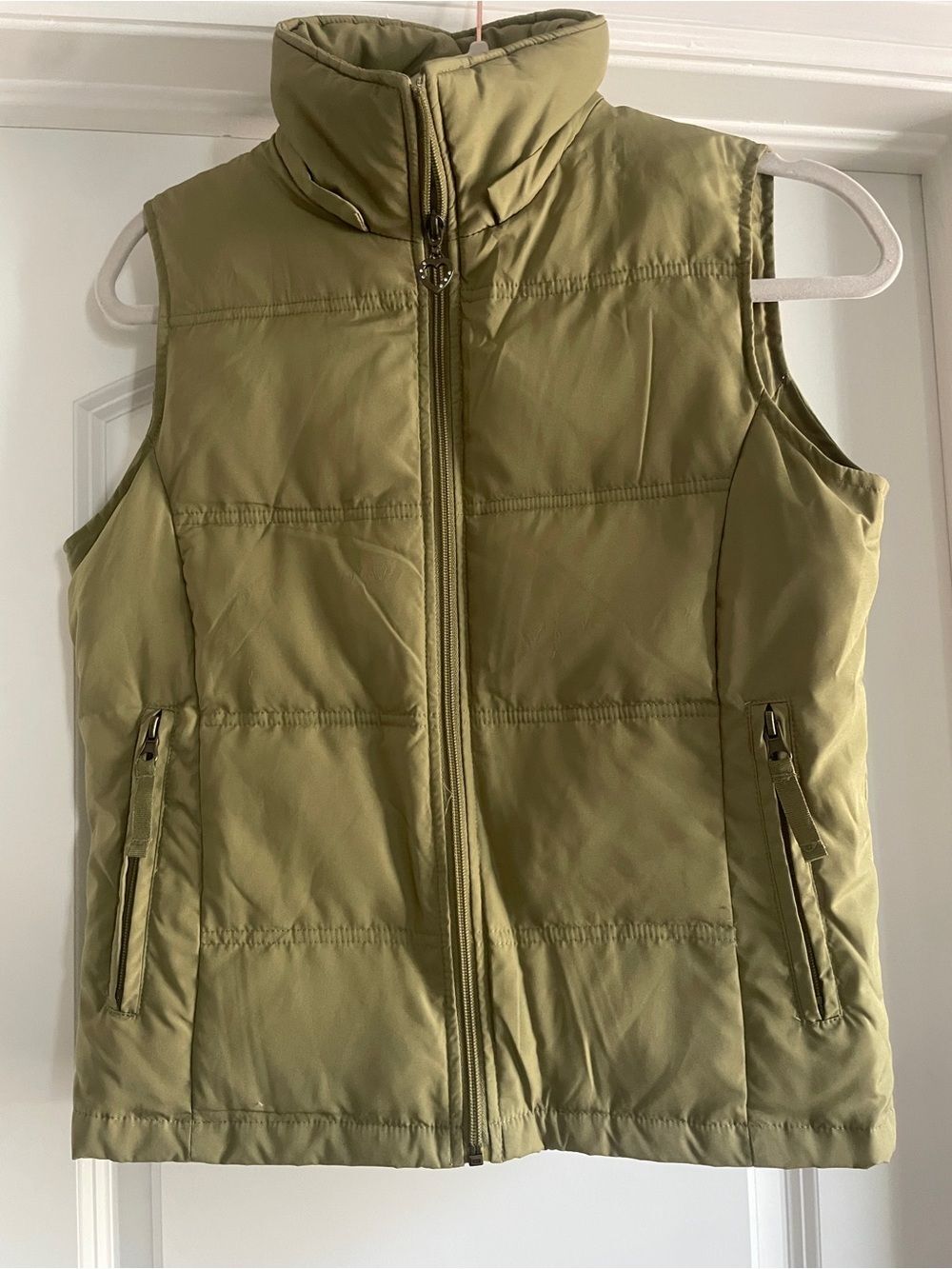 Maurices Olive Green Down Feather Quilted Puffer Vest Small